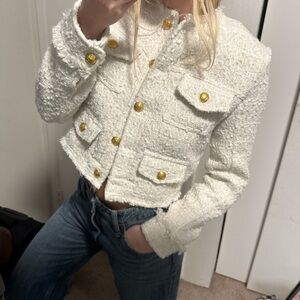 tweed jacket white